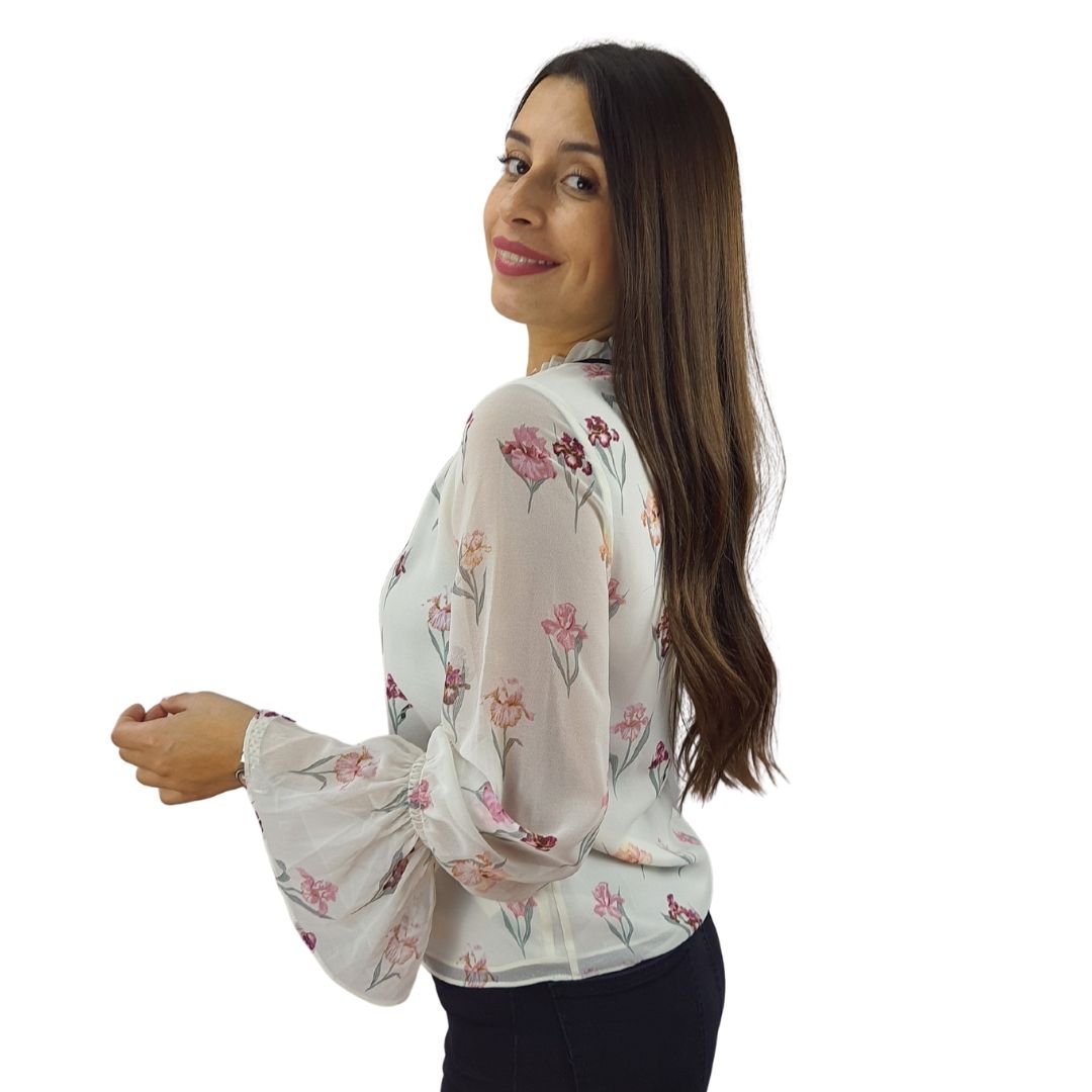 Blusa Vero Moda Blanca Style IRIS L/S TOP(VMC-NN)