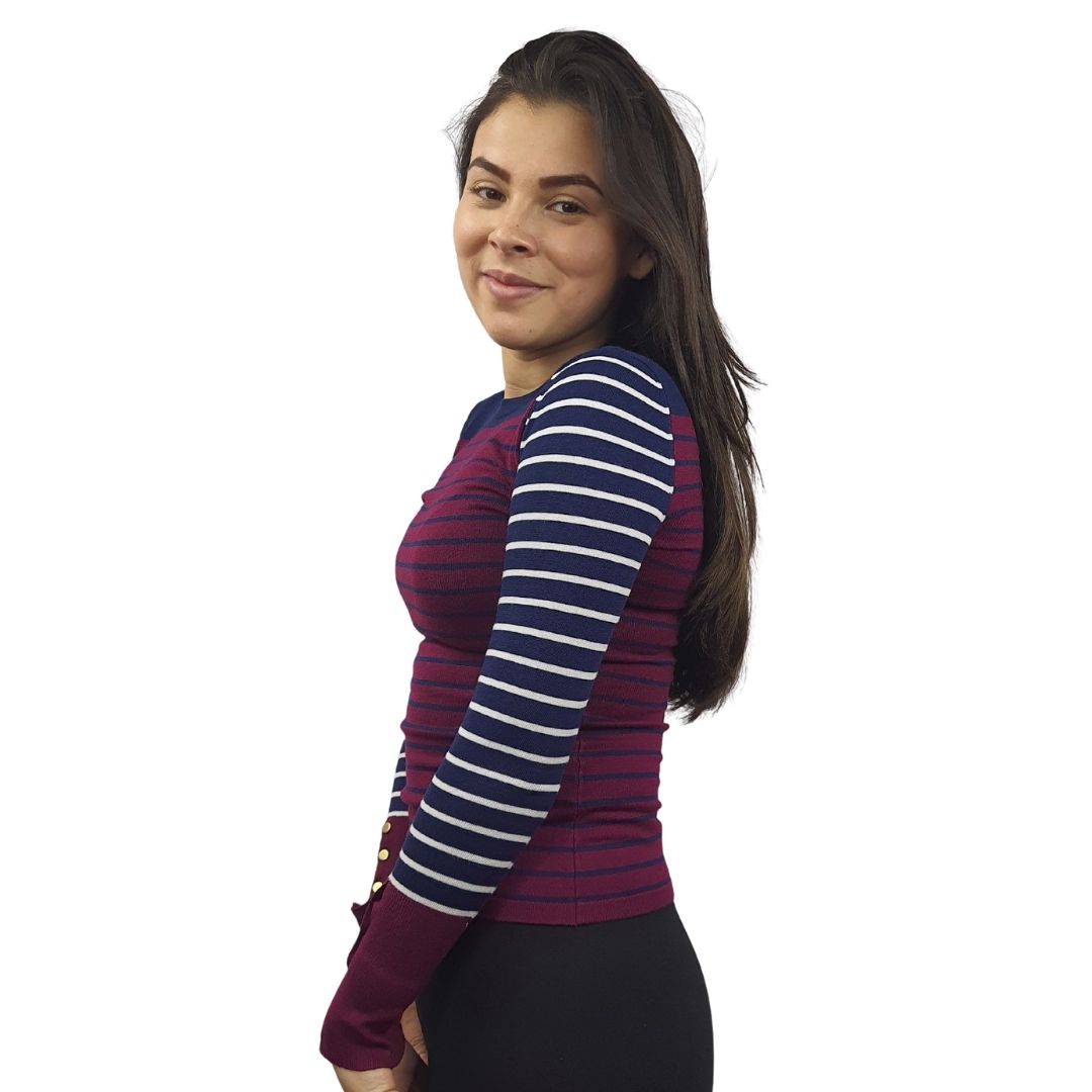 Blusa Vero Moda Vino  Style KOBOL L/S KNIT(NL)