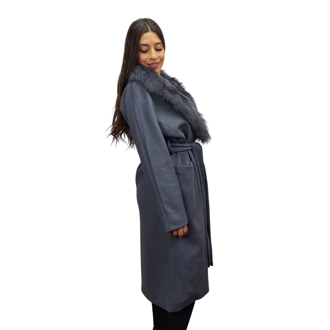 Tapado Vero Moda Gris Style SMOOTH 9/10 WOOL COAT(VMC-NL)