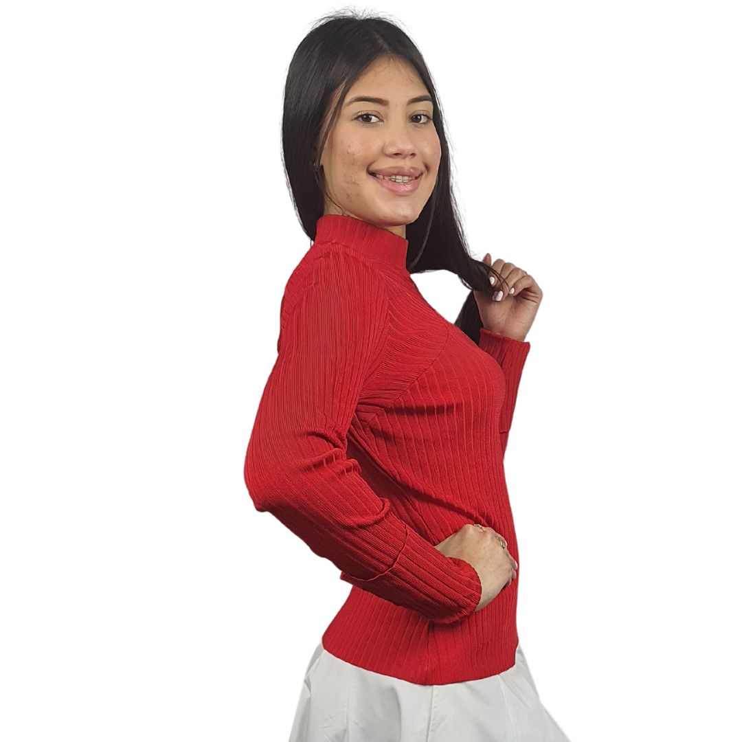 Sweater Vero Moda Rojo Style KARINA L/S KNIT(VMC-UM)