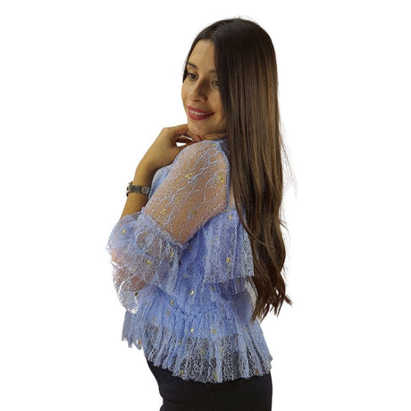 Blusa Vero Moda Celeste Style CHOICE CLASH 44654 TOP(NR)-OR