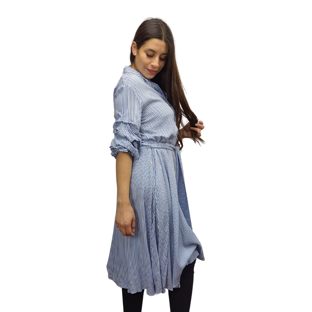 Vestido Vero Moda Azul Style CREEPER 1/2 LONG SHIRT(FL)