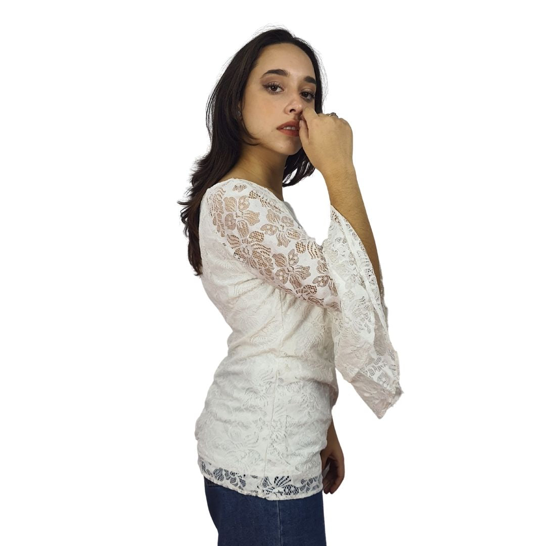 Blusa Vero Moda Blanco Style ROMANCE 3/4 TOP(VMC-DR)