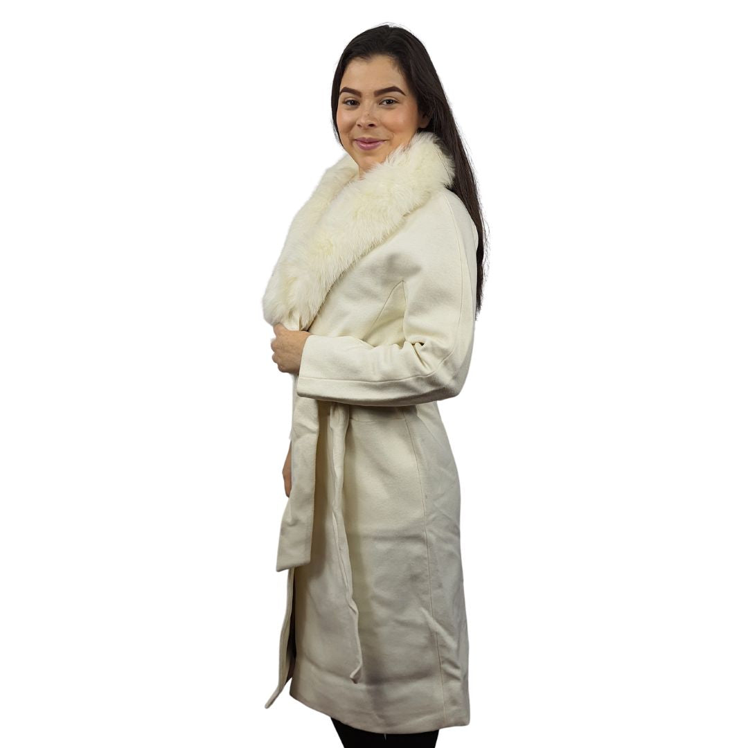 Tapado Vero Moda Blanco Style SMOOTH 9/10 WOOL COAT(VMC-NL)