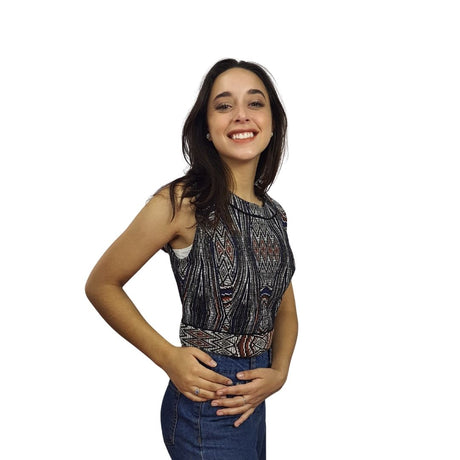 Top  Vero Moda Azul  Style ERICA S/L TOP(HH)