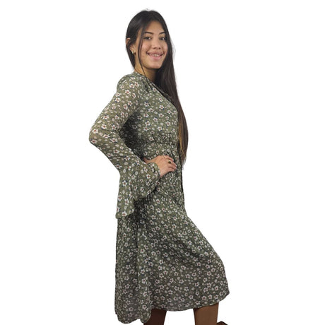 Vestido Vero Moda Verde Style VERA L/S LONG SHIRT CL1(VMC-DR)