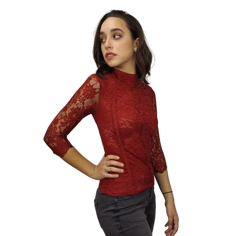 Top Vero Moda Rojo Style CRYSTAL 3/4 JERSEY TOP(VMC-NN)