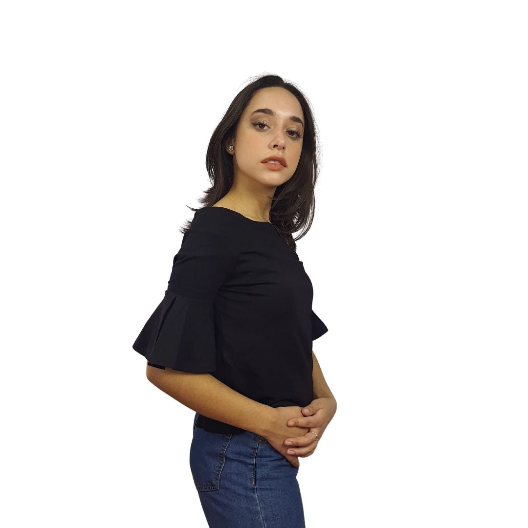 Blusa Vero Moda Negro  Style DIAMOND 1/2 JERSEY TOP(VMC-TP)
