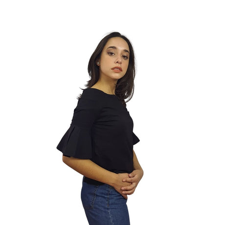 Blusa Vero Moda Negro  Style DIAMOND 1/2 JERSEY TOP(VMC-TP)