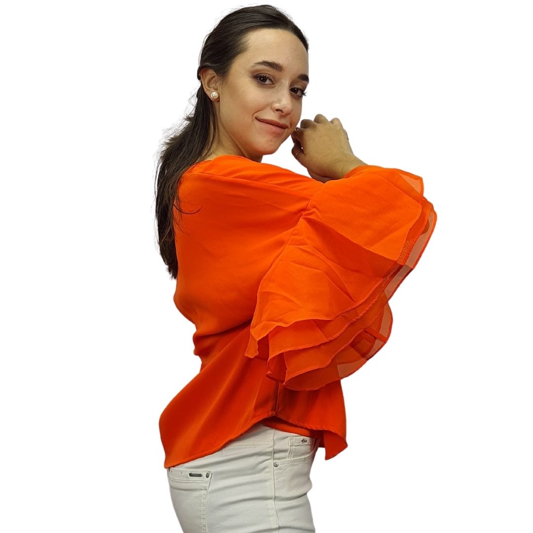 Blusa Veromoda Naranja Style VIVIEN 1/2 TOP SET(VMC-TP-ET-3)