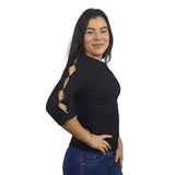 Blusa Vero Moda Negro Style IRMA 3/4 JERSEY TOP(VMC-BT)