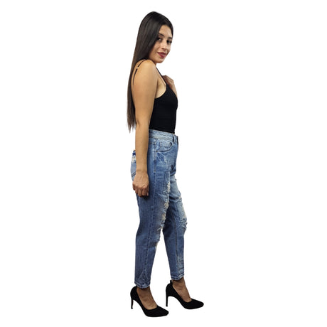 Jeans Vero Moda Azul Claro Style QUEENA 9/10 BOYFRIEND JEANS(PM-CT-2)