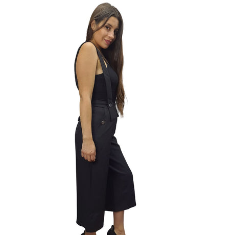 Pantalon Vero Moda Negro Style CHOCOLATE 7/8 WIDE PANTS(MW-ET-3)