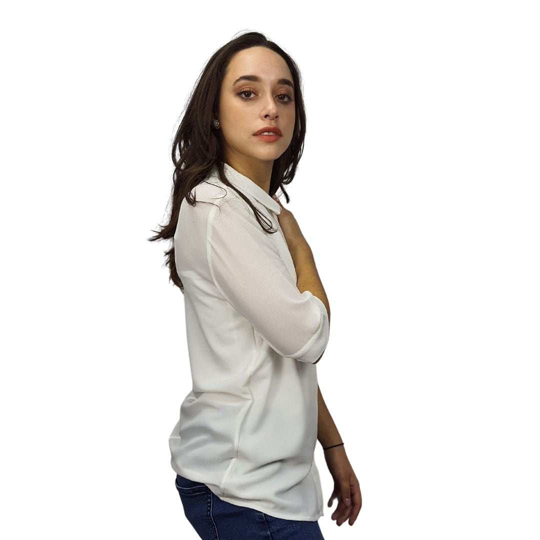 Camisa Vero Moda Blanco  Style GAMMA 1/2 SHIRT(VMC-SD)