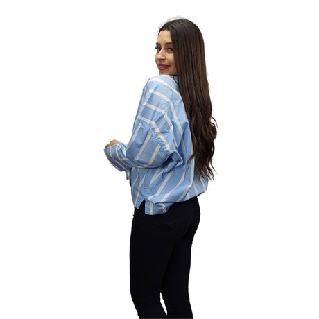 Blusa Vero Moda Azul Claro Style LAUREL L/S SHIRT(SL)