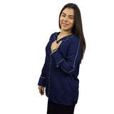 Blusa Vero Moda Azul Style BEA L/S TOP(TP)