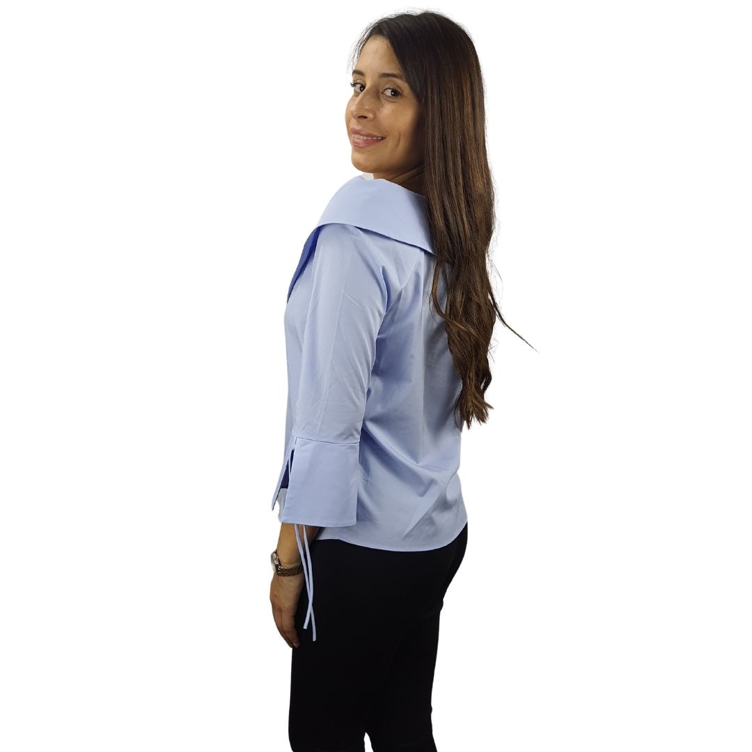 Blusa Vero Moda Azul Style DAGMAR LOVE 3/4 SHIRT(VMC-NC)