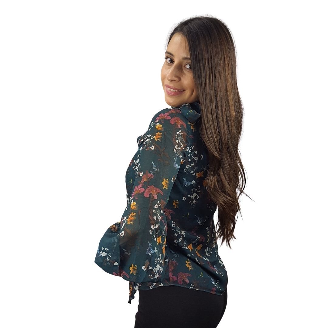 Blusa Vero Moda Verde Style LILY L/S TOP(VMC-PF)