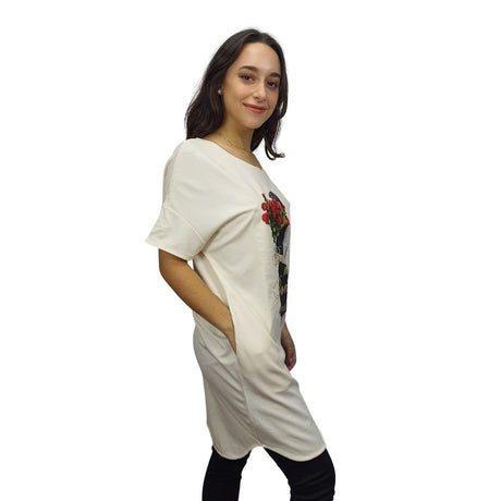 Bluson  Vero Moda Blanco  Style HIDE CANNA S/S LONG TOP(CR)