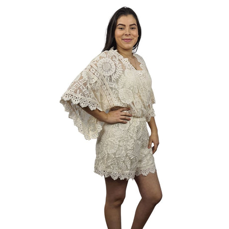 Enterito de Pijama Vero Moda Beige Style LAUGH 1/2 JUMPSUIT(HOMEWEAR)