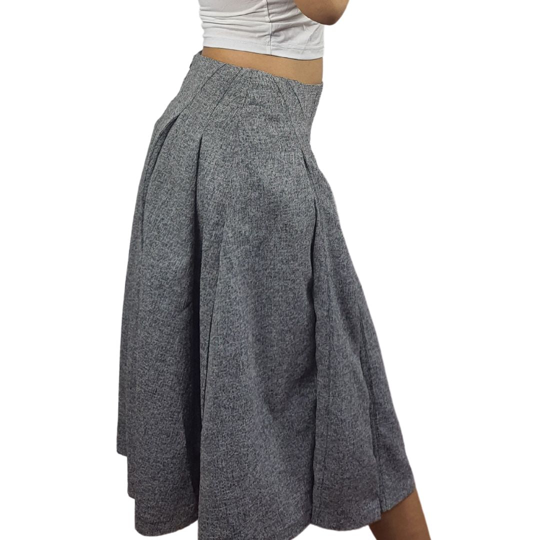 Falda Vero Moda Gris Style PANSY MIDI SKIRT(VMC-UM)