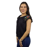 Top Vero Moda Negro Style FLORA S/S TOP(NN)