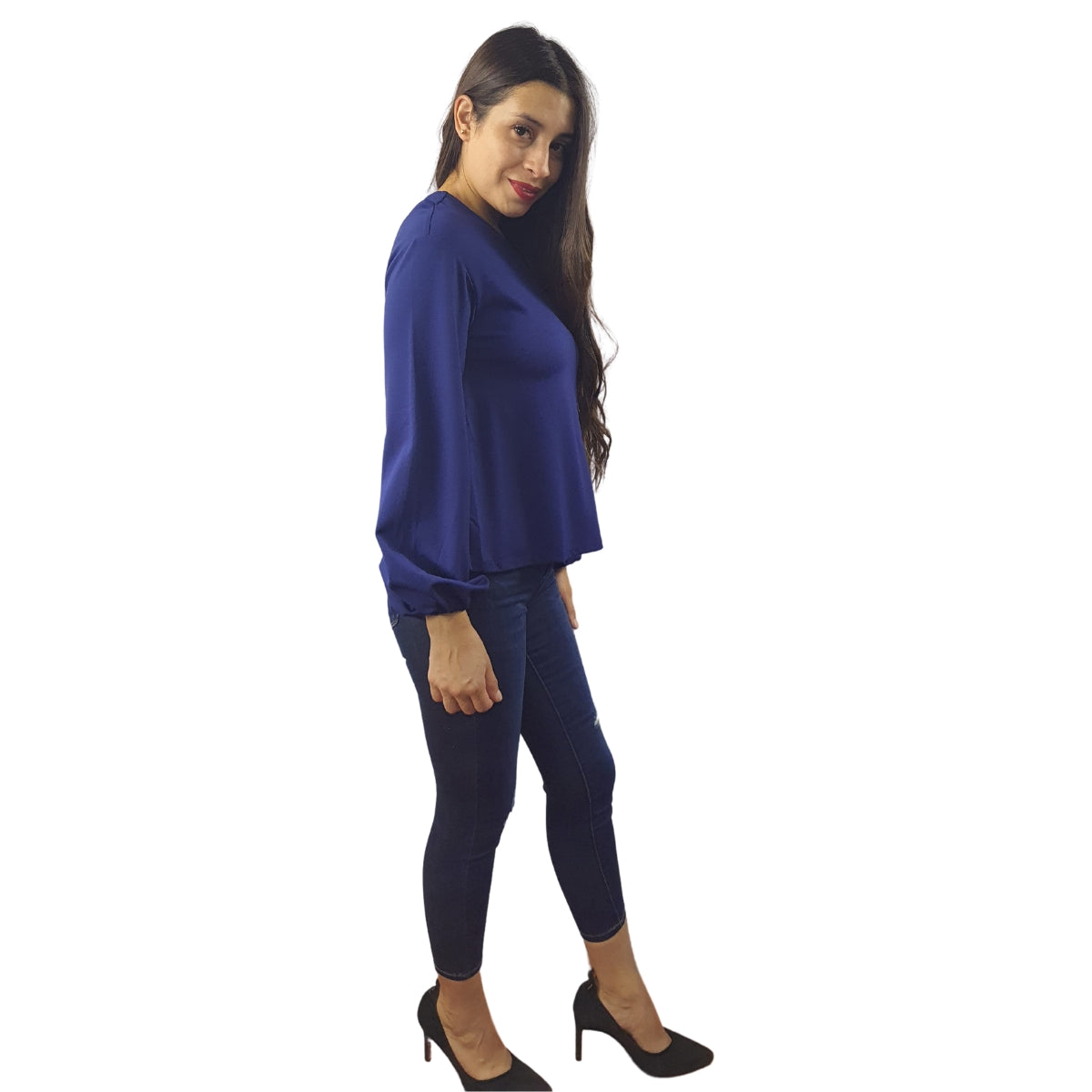 Blusa Vero Moda Azul Oscuro Style LOW L/S TOP(VMC-PM-ET-2)