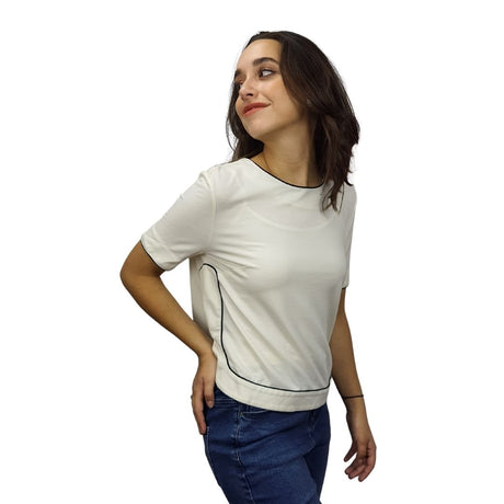 Blusa Vero moda Blanco Style SARA S/S JERSEY TOP(VMC-SD)