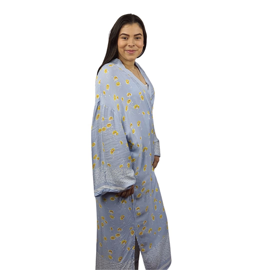 Bata de Pijama Vero Moda Azul Style LUKA 9/10 ROBE(HOMEWEAR)
