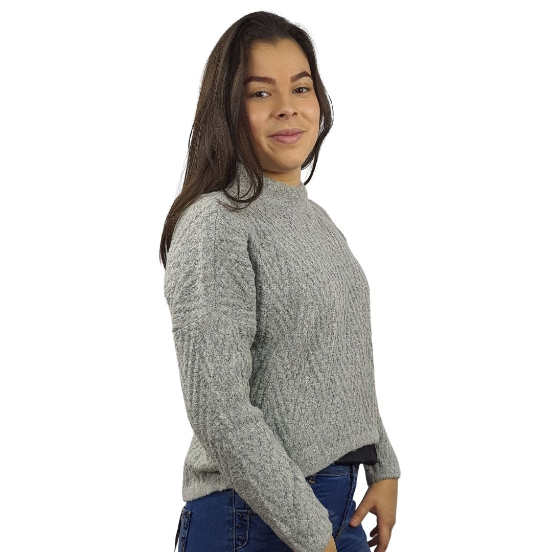 Sweater Vero Moda Gris Style POSH FAVOR L/S KNIT(NL)