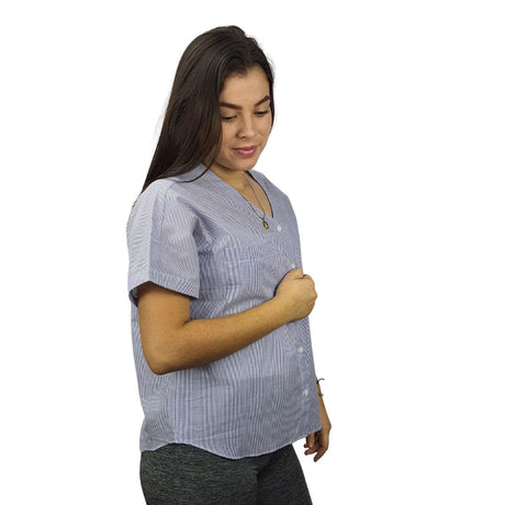 Camisa Vero Moda Azul  Style HERACLES STRIPE 1/2 SHIRT(SD)