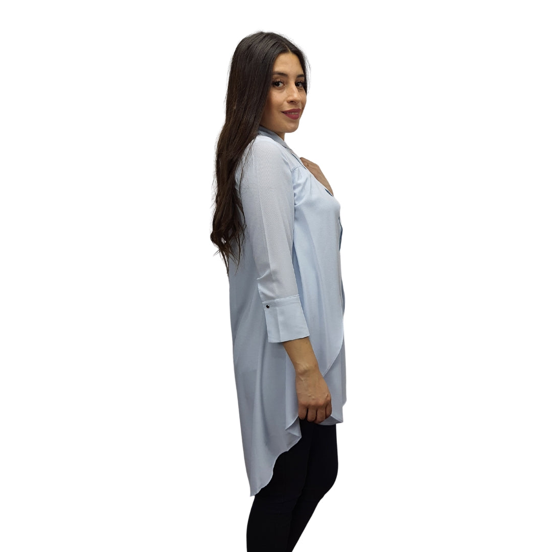Blusa Vero Moda Azul Claro Style MINNIE 3/4 LONG TOP(VMC-MW-EC-3)