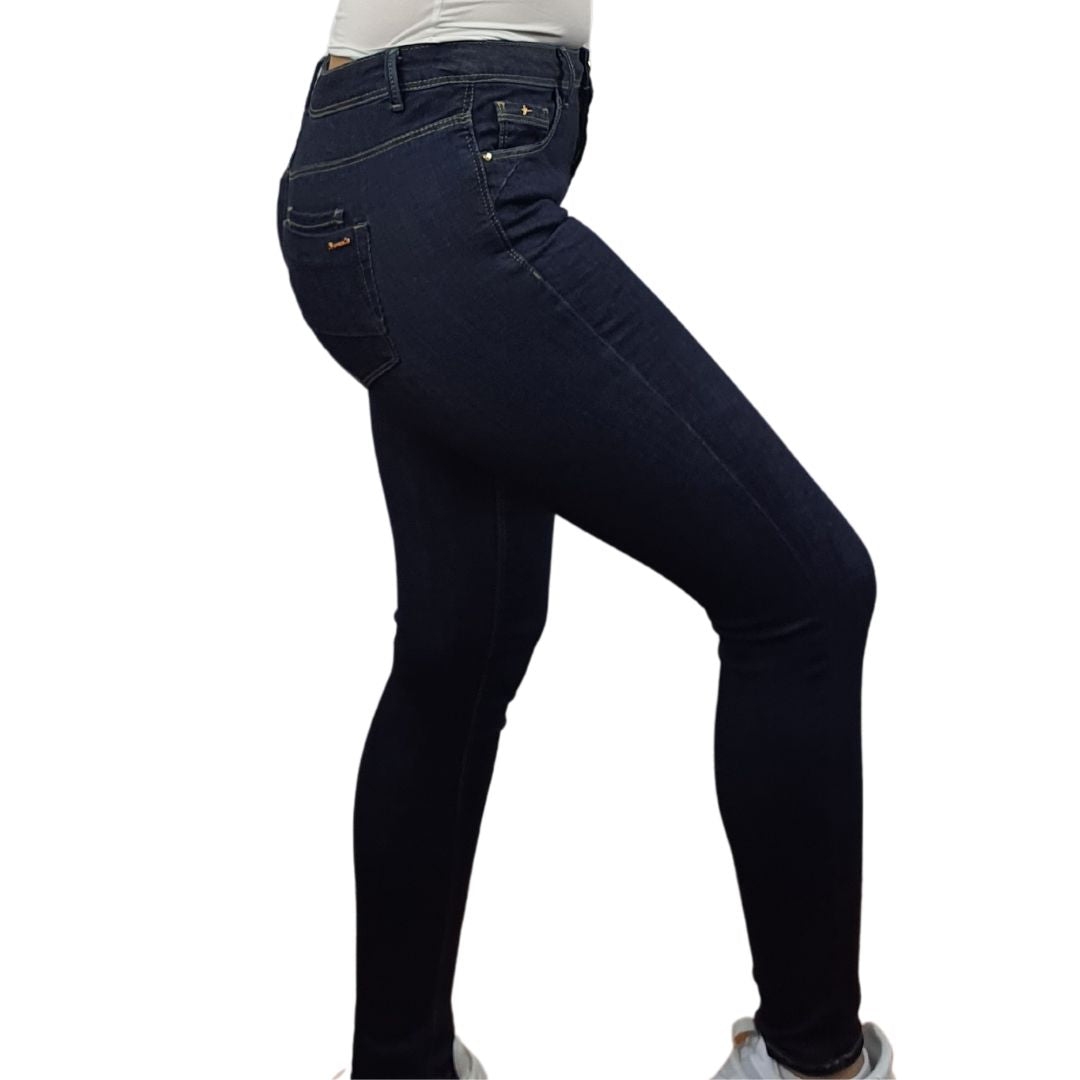 Jeans Vero Moda Azul Oscuro Style TONE MID WAIST X-SLIM JEANS(BN)