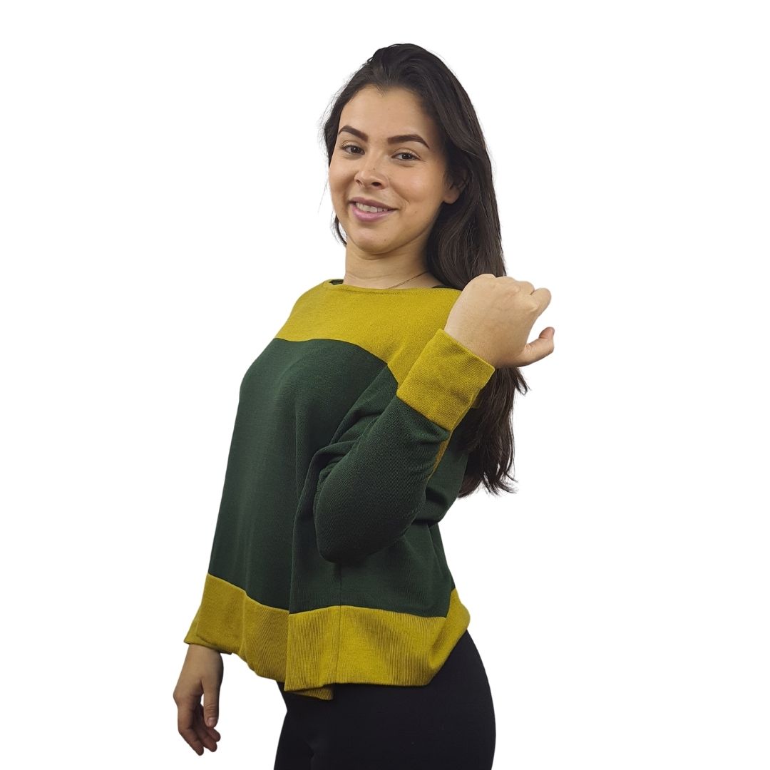 Sweater Vero Moda Verde Style CONTRAST L/S KNIT(VMC-PM-EC-1)