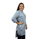 Camisa Vero Moda Azul Claro Style ISAAC 3/4 DENIM SHIRT(MW-EC-2)
