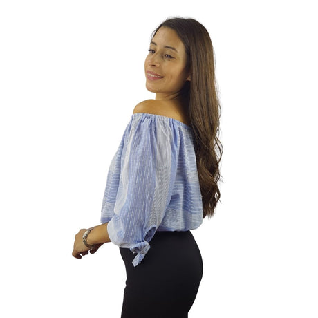 Blusa Vero Moda Azul Style DOUB 1/2 TOP(TP)