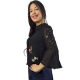 Blusa Vero Moda Negro Style LINSEY 3/4 SHIRT(NR)