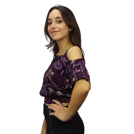 Top Vero Moda Morado  Style RETRO 1/2 TOP(RN)