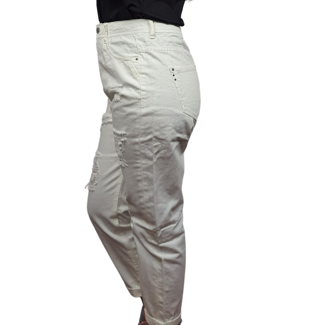Jeans Vero Moda Blanco Style ROAD 7/8 HW BOYFRIEND JEANS(NE-CT-3)