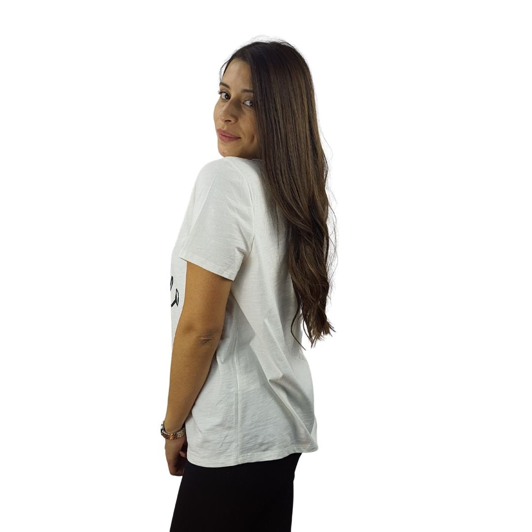 Polera Vero Moda Blanco  Style WALLS S/S TOP(TP)