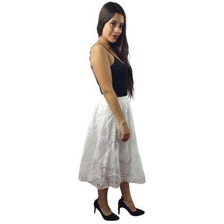 Falda Vero Moda Blanco Style EDITH MIDI SKIRT(VMC-NE-ES-2)