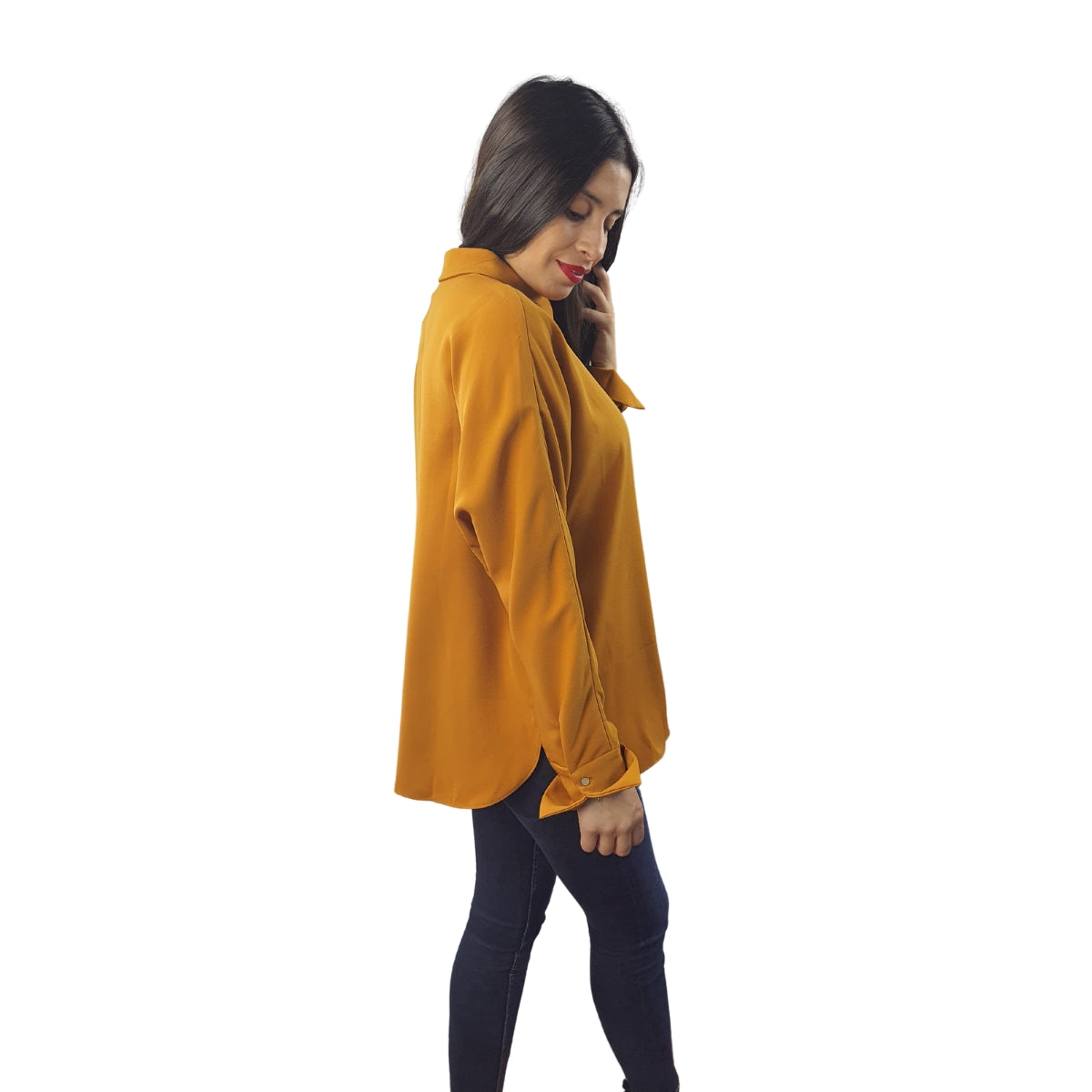 Blusa Vero Moda Mostaza Style BUTTON L/S SHIRT(VMC-BT)