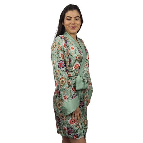 Bata de Pijama Vero Moda Verde Claro Style NANCZ L/S ROBE(HOMEWEAR)