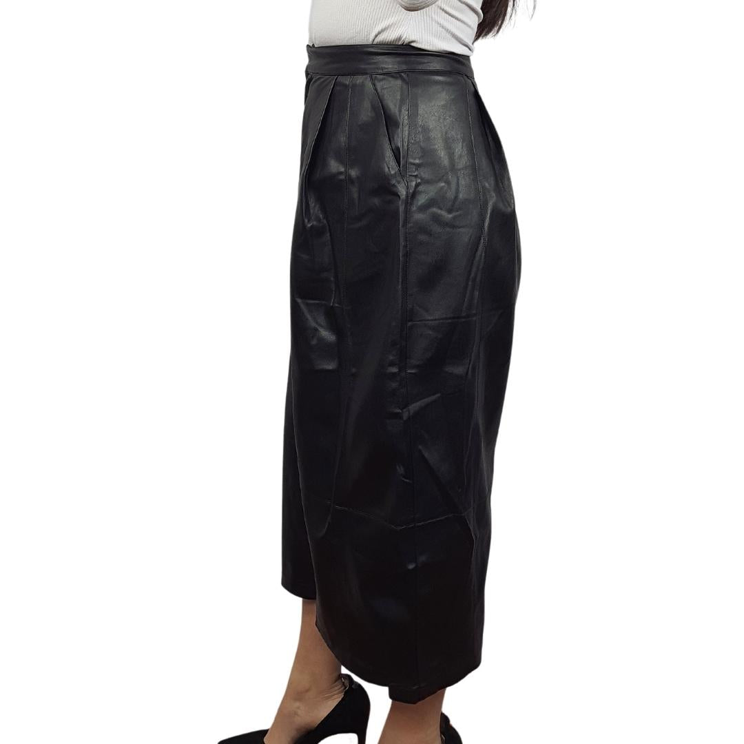 Pantalon Vero Moda Negro Style PU 7/8 CULLOTTE PANTS(MW-ET-4)