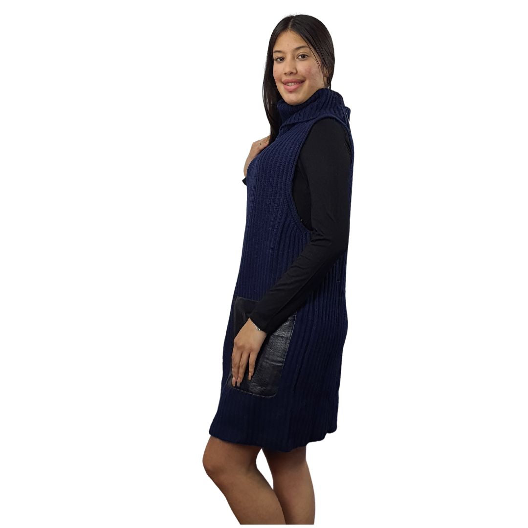 Vestido Vero Moda Azul Style PENCIL S/L KNIT SET(MW-EC-3)