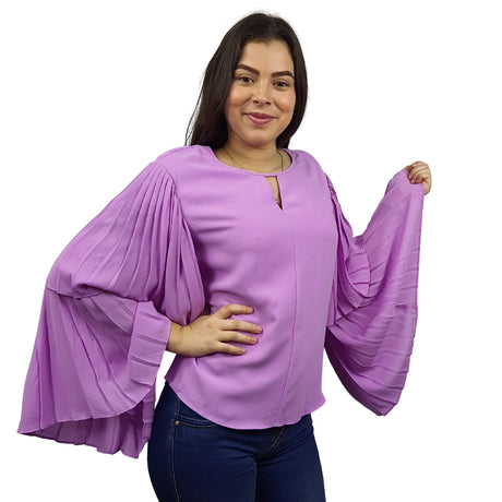 BLusa Vero Moda Lila  Style DEBRA L/S WOVEN TOP(VMC-PF)