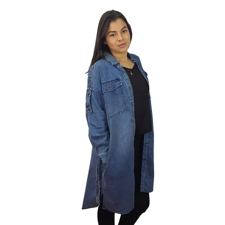 Vestido Veromoda Azul Style CASA 9/10 DENIM SHIRT(MW-CT-2)