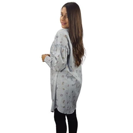 Camison Veromoda Gris Style ZONA L/S LONG SHIRT(HOMEWEAR)