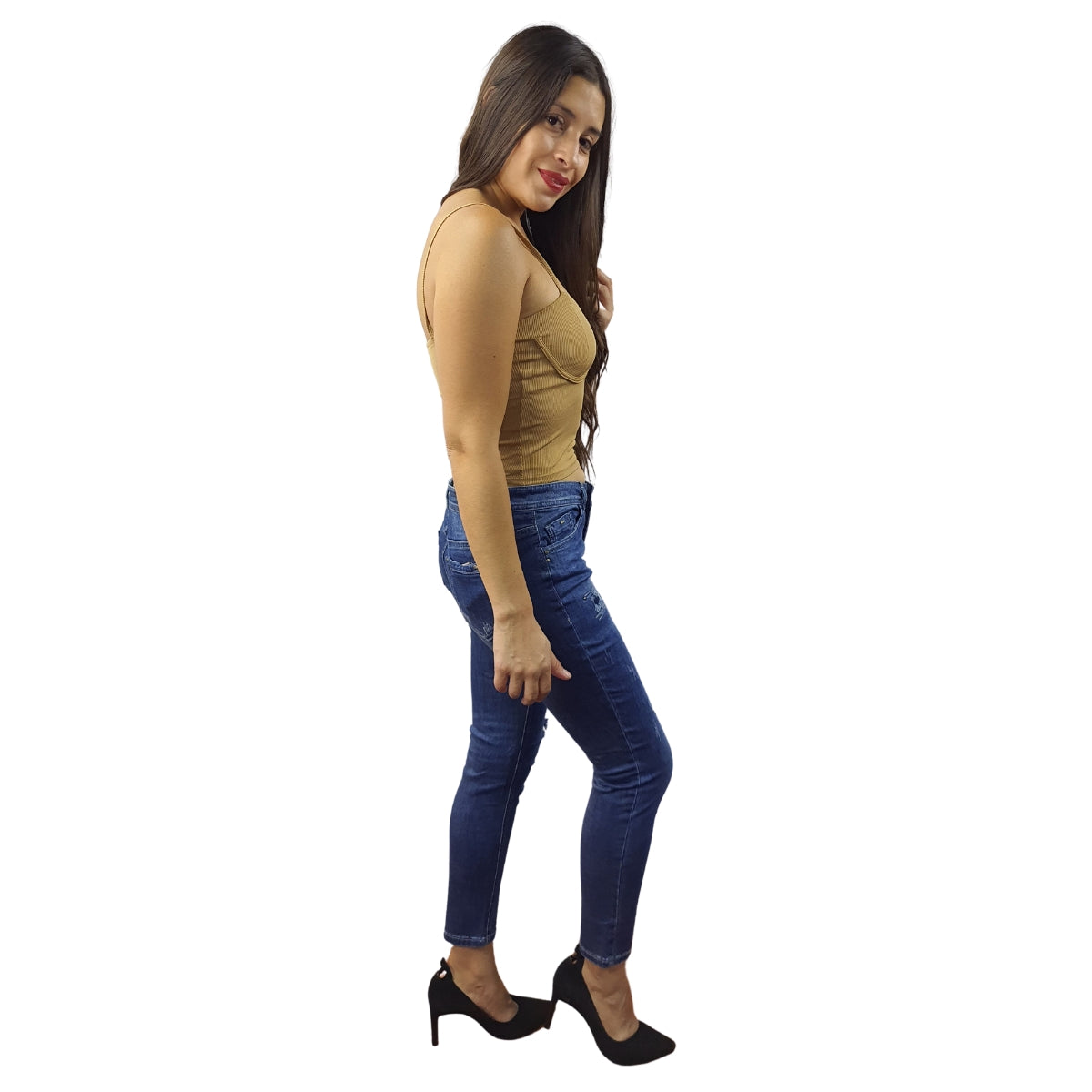 Jeans Vero Moda Azul Style BEAVER 9/10 SLIM JEANS(MM)