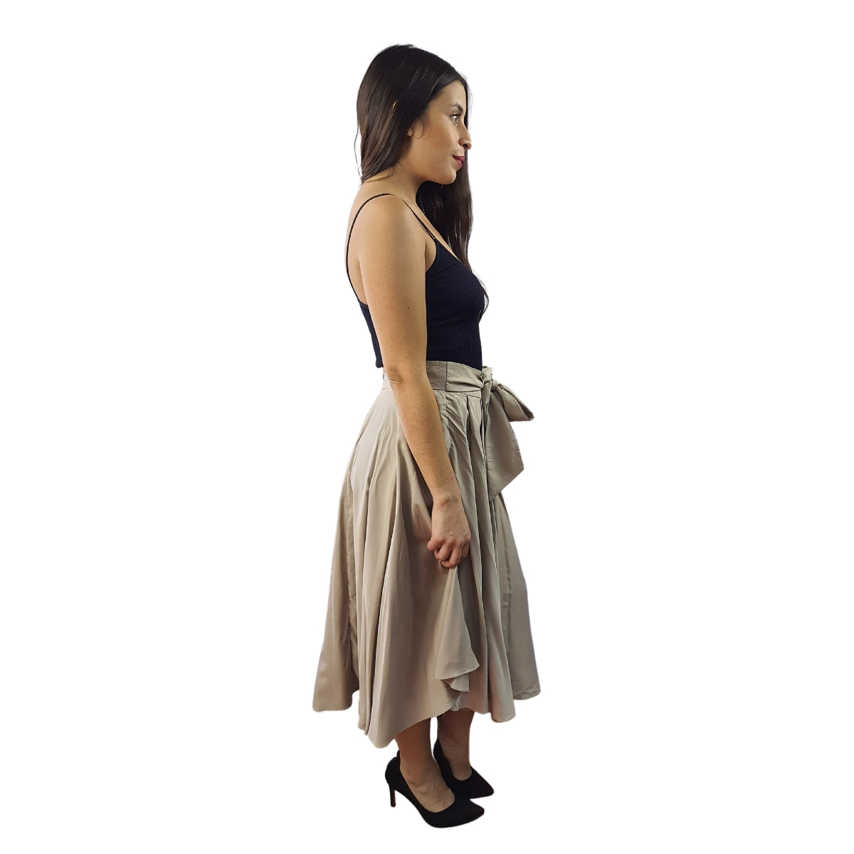 Falda Vero Moda Beige Style HATCH LONG SKIRT(VMC-BJ)